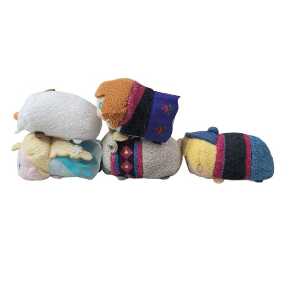 Disney Mini Plush 3.5" Frozen Elsa Anna Sven Olaf Kristoff Lot of 5 Tsum Tsum - Picture 2 of 8